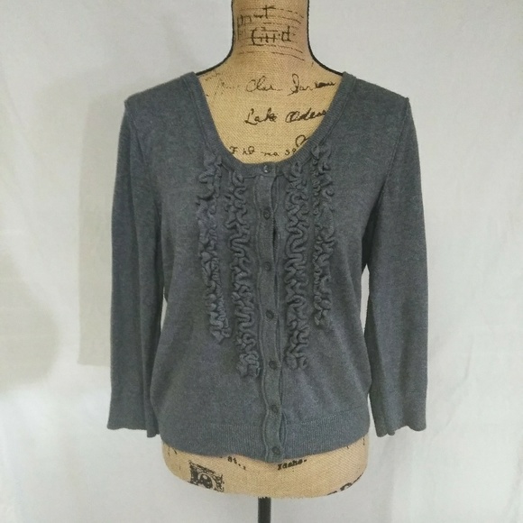 Gray button up sweater - Picture 1 of 3